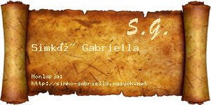 Simkó Gabriella névjegykártya