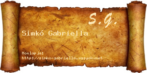 Simkó Gabriella névjegykártya